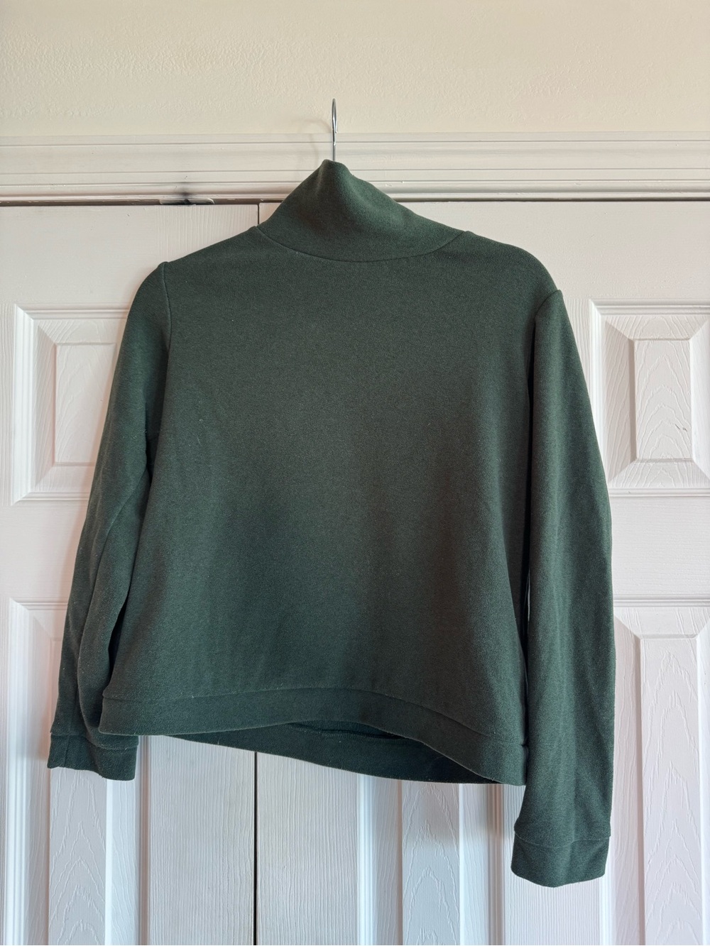 Dudley Stephens Olive Green Mock Neck Sweater